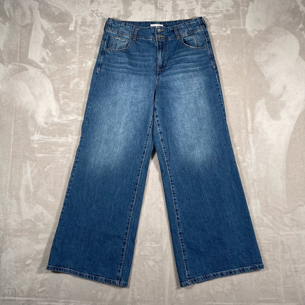 Habitual Women's Jeans Wide Leg Relaxed Casual Denim 14_32‎ Blue